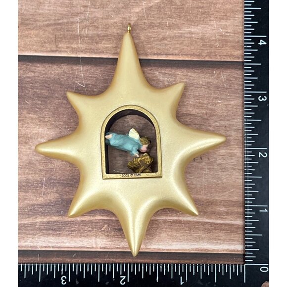 2005 HALLMARK KEEPSAKE ORNAMENT QXG4385 ONCE UPON A STARRY NIGHT ANGEL NATIVITY - Picture 6 of 9
